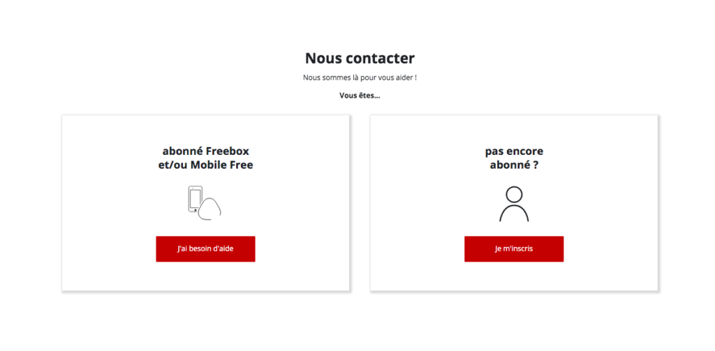 Nous contacter Free