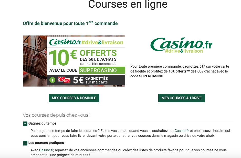 Courses en ligne Casino