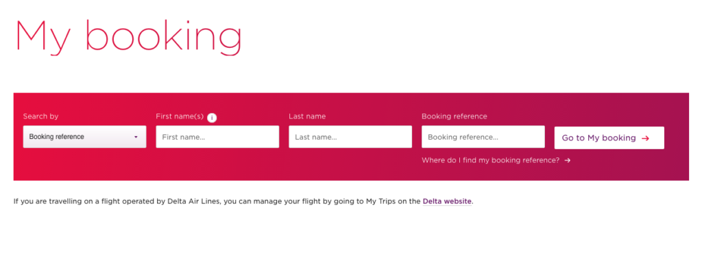 Booking Virgin Atlantic
