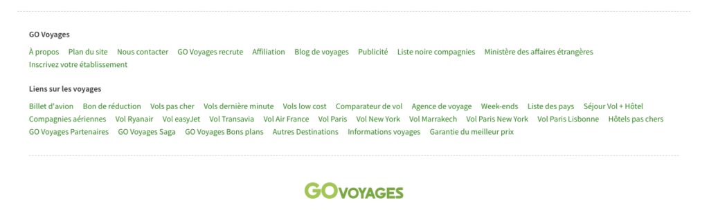 Sommaire Go Voyages