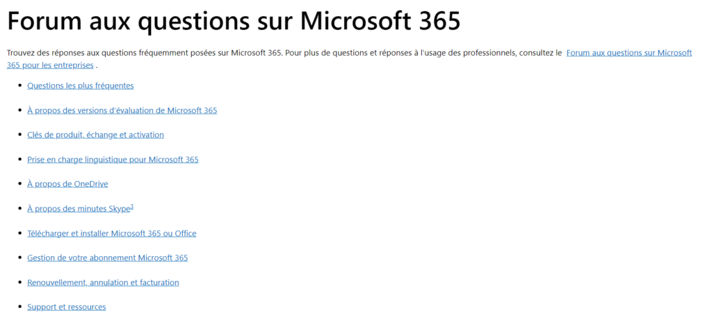 FAQ Microsoft 365 